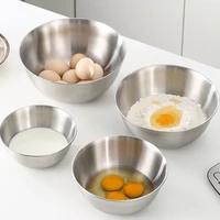 4pcs 304 stainless steel food mixing bowl kitchen anti scalding cooking baking salad bowls set egg mixer bowl nesting tableware