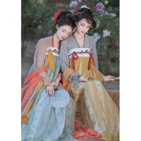 chinese traditional costume fairy fluttering hanfu girlfriends dress restore tang wind sweater skirt chest one piece spot