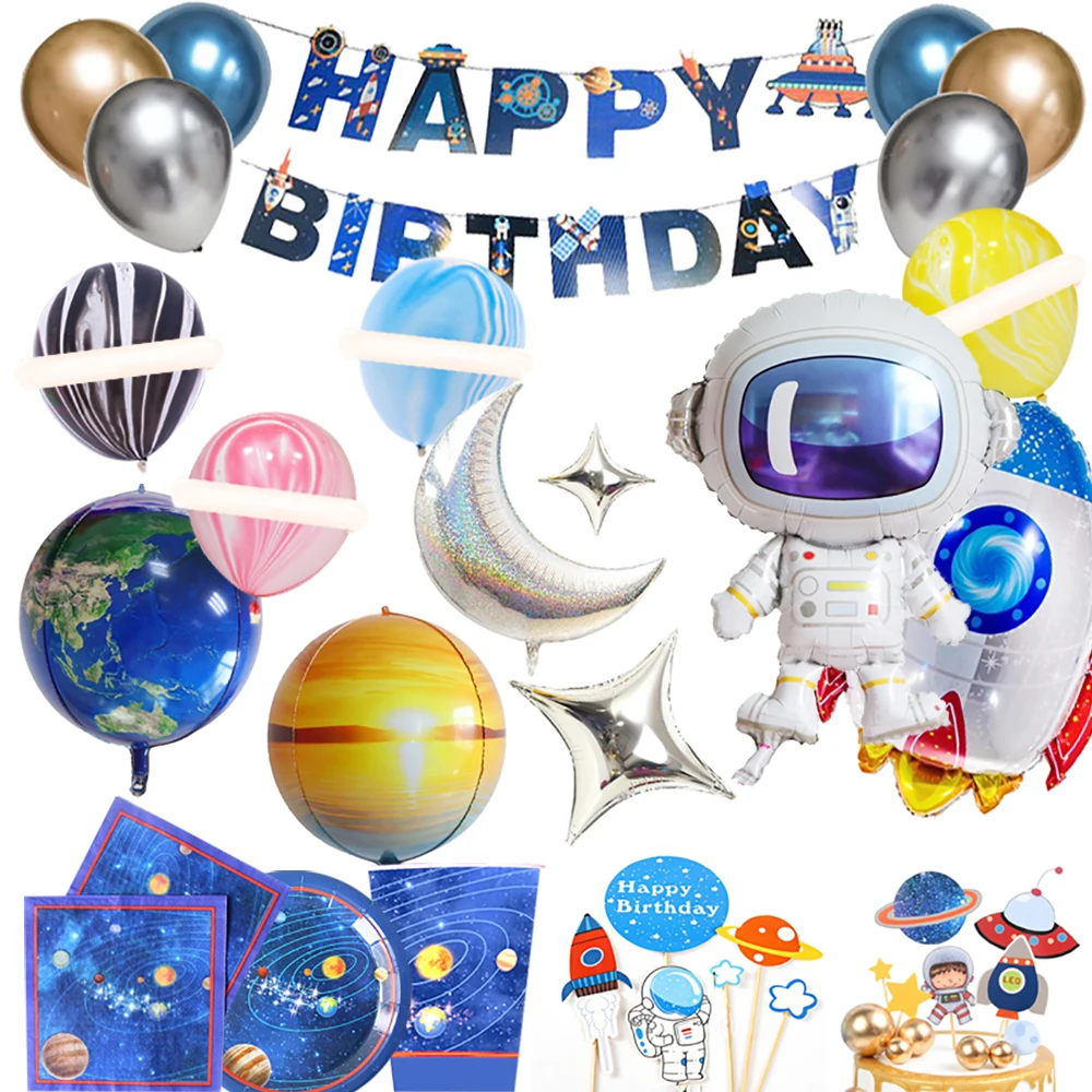 Воздушный шар Galaxy в виде ракеты украшение для дня рождения мальчиков домашний