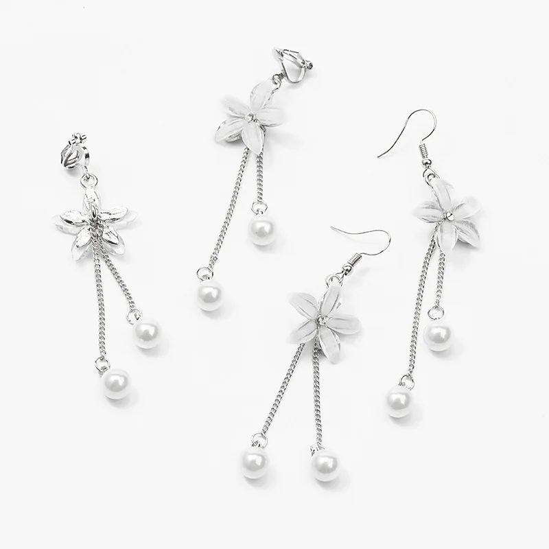 Женский небольшой свежий белый лепесток круг Форма Цветка удобный простой