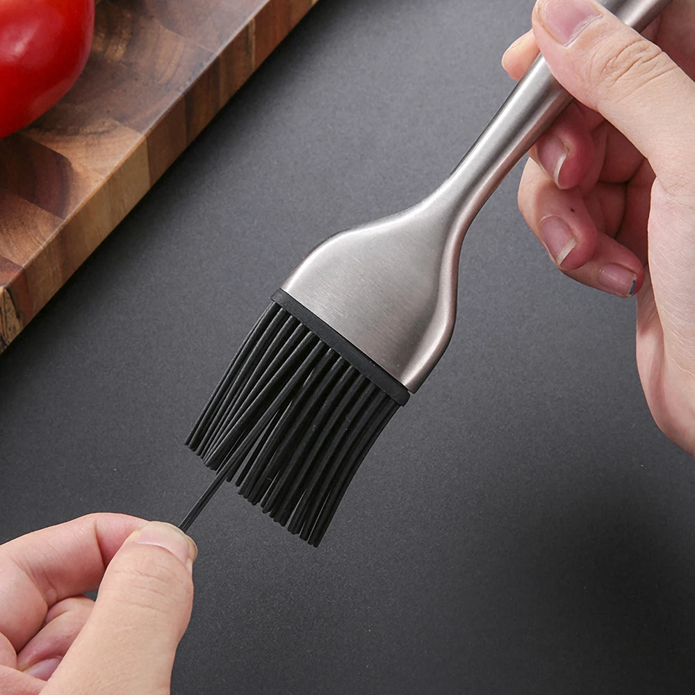 Силиконовые щипцы для барбекю набор кистей из нержавеющей стали приготовления