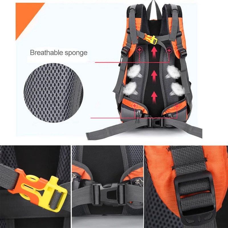 40L Outdoor Hiking Camping Backpack Army Bag Sport Rucksack Men Waterproof Nylon Sports Backpacks Climbing Travel Ruck | Спорт и