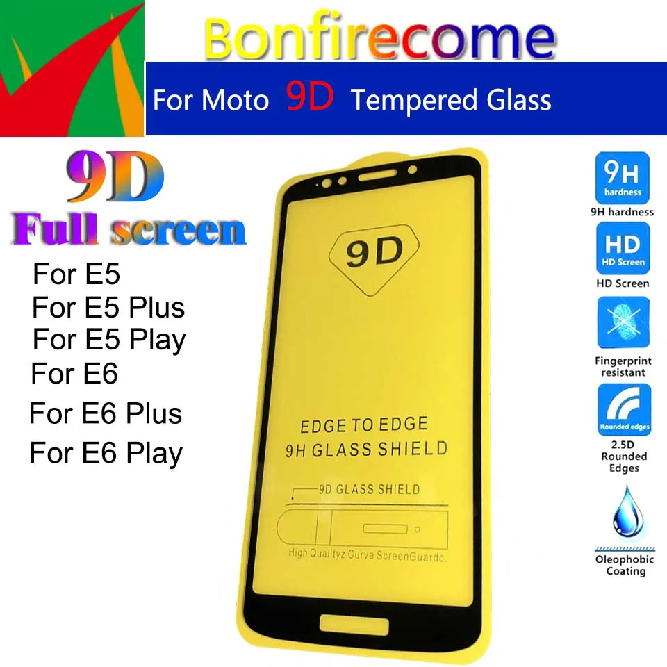 10 шт./партия 9D изогнутое закаленное стекло для Motorola Moto E5 E6 Play Plus Защита экрана Z2