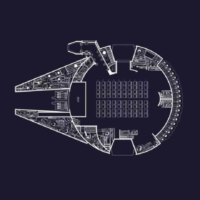 

Star Battle Compatible 05007 75105 Starfighter Millennium Falcon Space Wars Starships Building Blocks Model Toy Bricks Kids Gift