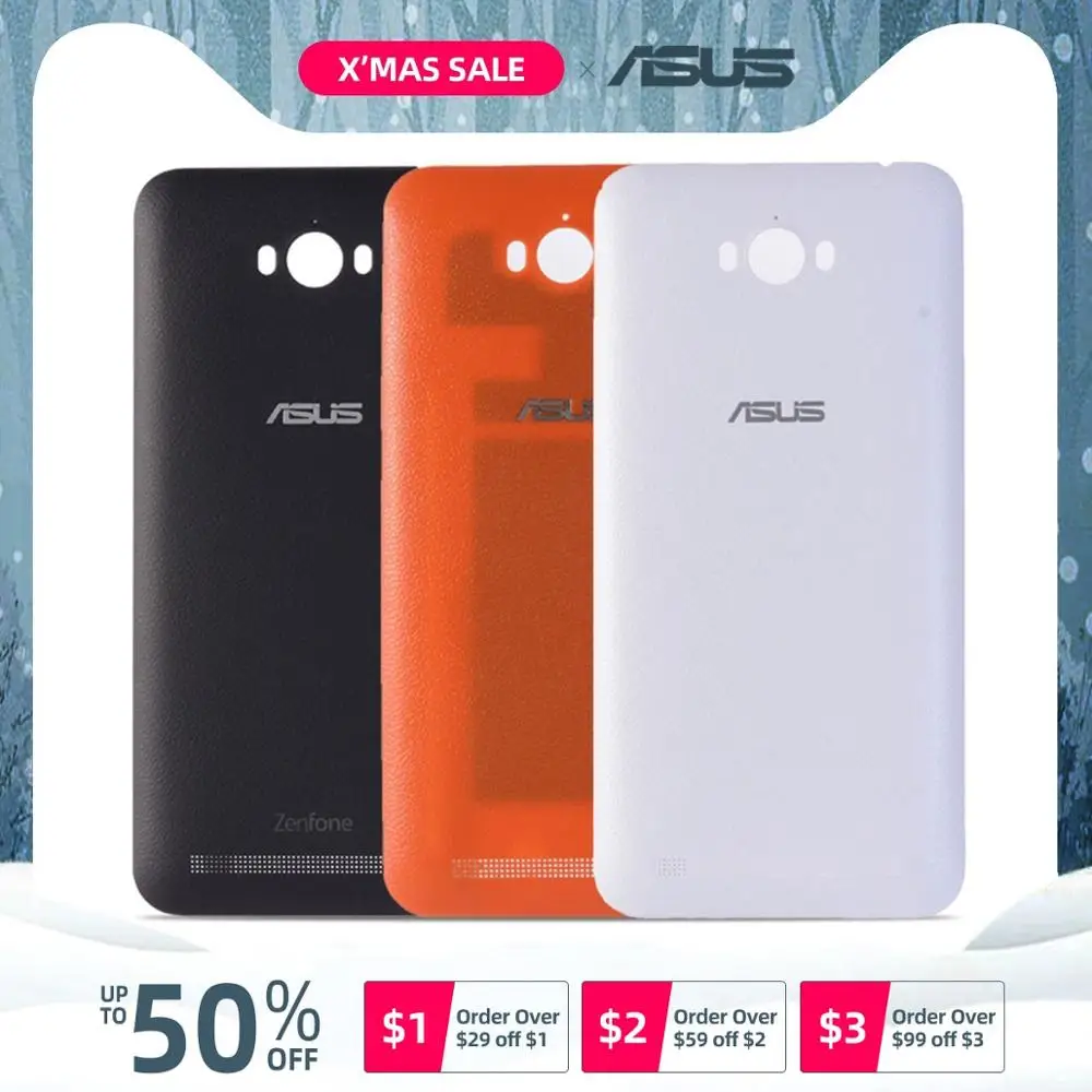 Задняя крышка для ASUS Zenfone MAX ZC550KL на батарею черный белый