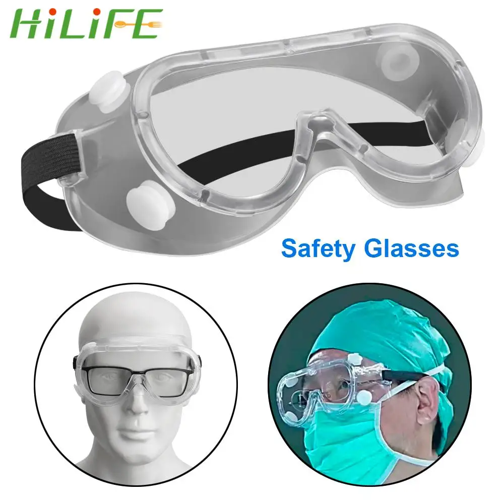 

Sports Goggles Windproof Anti-fog Labor Protection Goggles Transparent Totally Closed Dust-proof Splash-proof Cycling Glasses