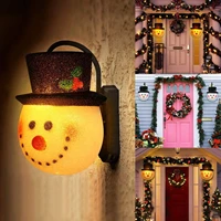 2 pack snow0man porch light covers christmas santa lampshade for corridor wall lamp xmas holiday decoration
