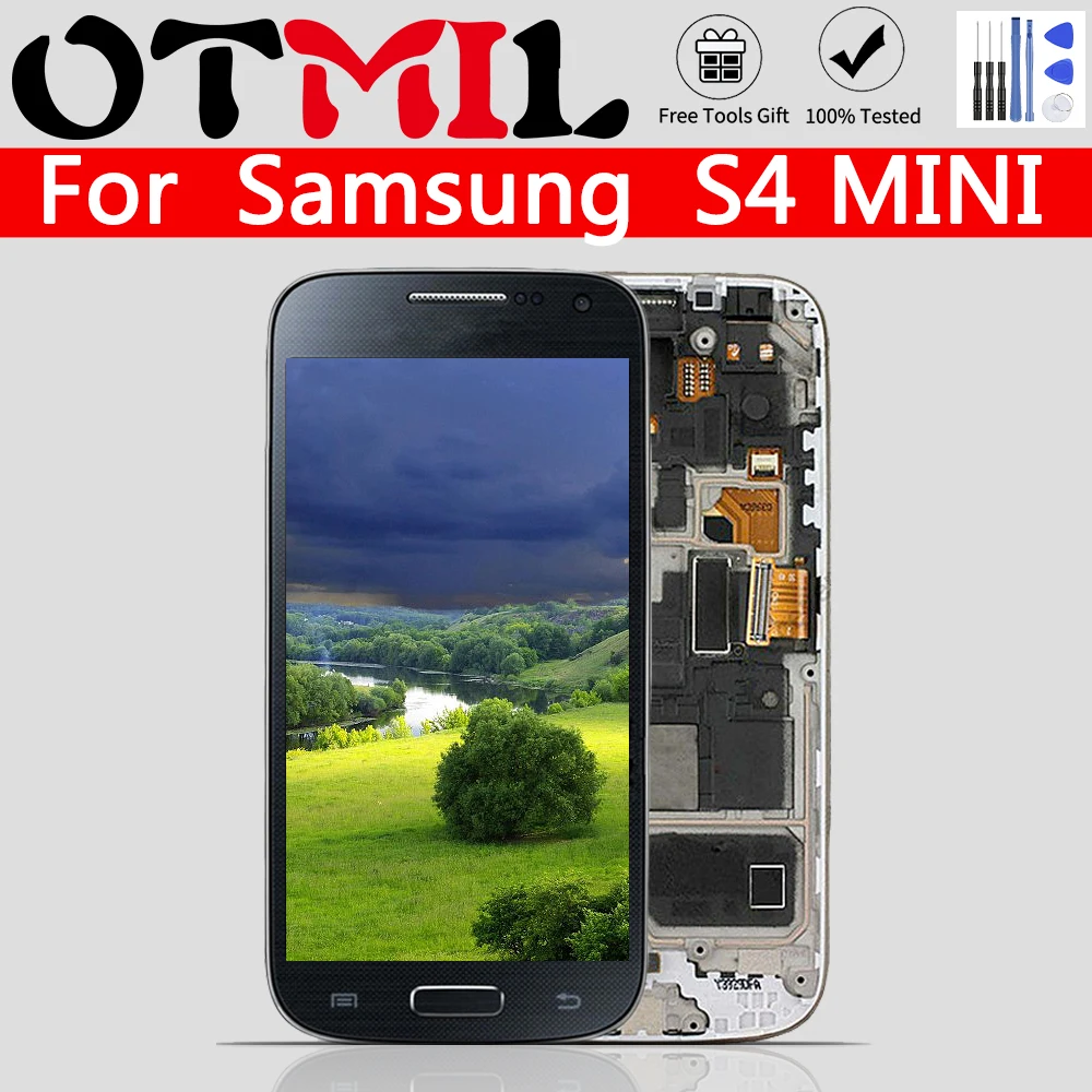 Super AMOLED для SAMSUNG Galaxy S4 Mini ЖК дисплей сенсорный экран с рамкой дигитайзер LCD I9190 i9192
