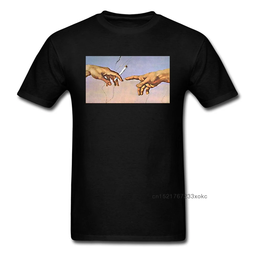 Swag футболки для мужчин Микеланджело художник футболка курение мужские 100% с