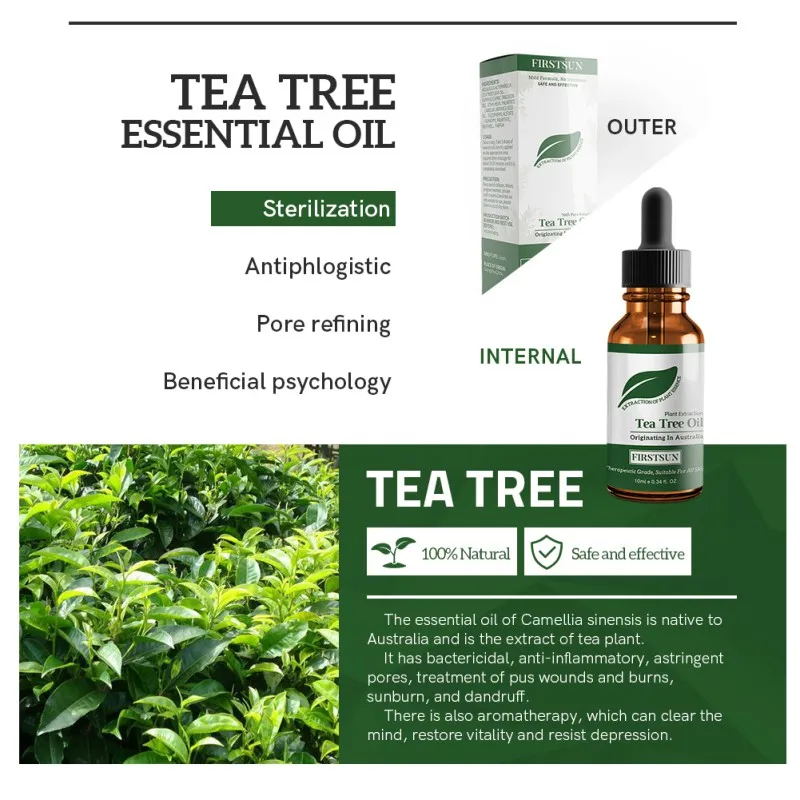 Натуральное масло чайного дерева увлажняющее массажное контроль опреснения