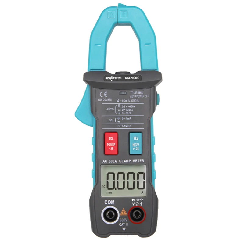 RM900C цифровой токоизмерительный прибор Интеллектуальный ток 4000 отсчетов емкость