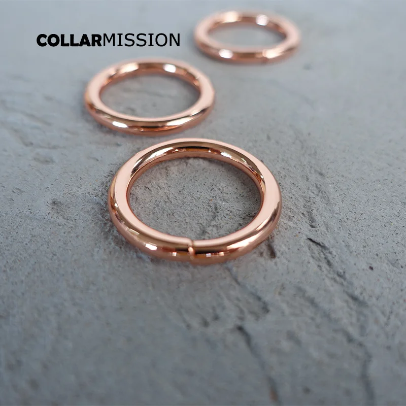 Неспаянные металлические кольца 25 мм из розового золота регулируемые