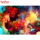 FATCAT 5d diy алмазная живопись красочные облака полный квадрат круглая дрель Алмазная вышивка мозаика ландшафтное украшение AE2092