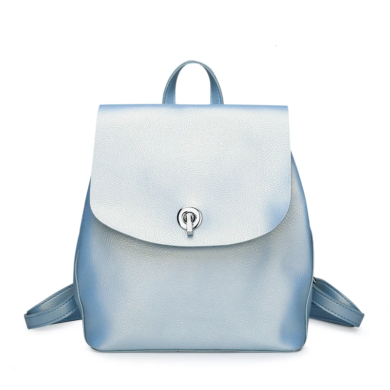 

High school girls shoulder bag, modern high quality leather youth backpack