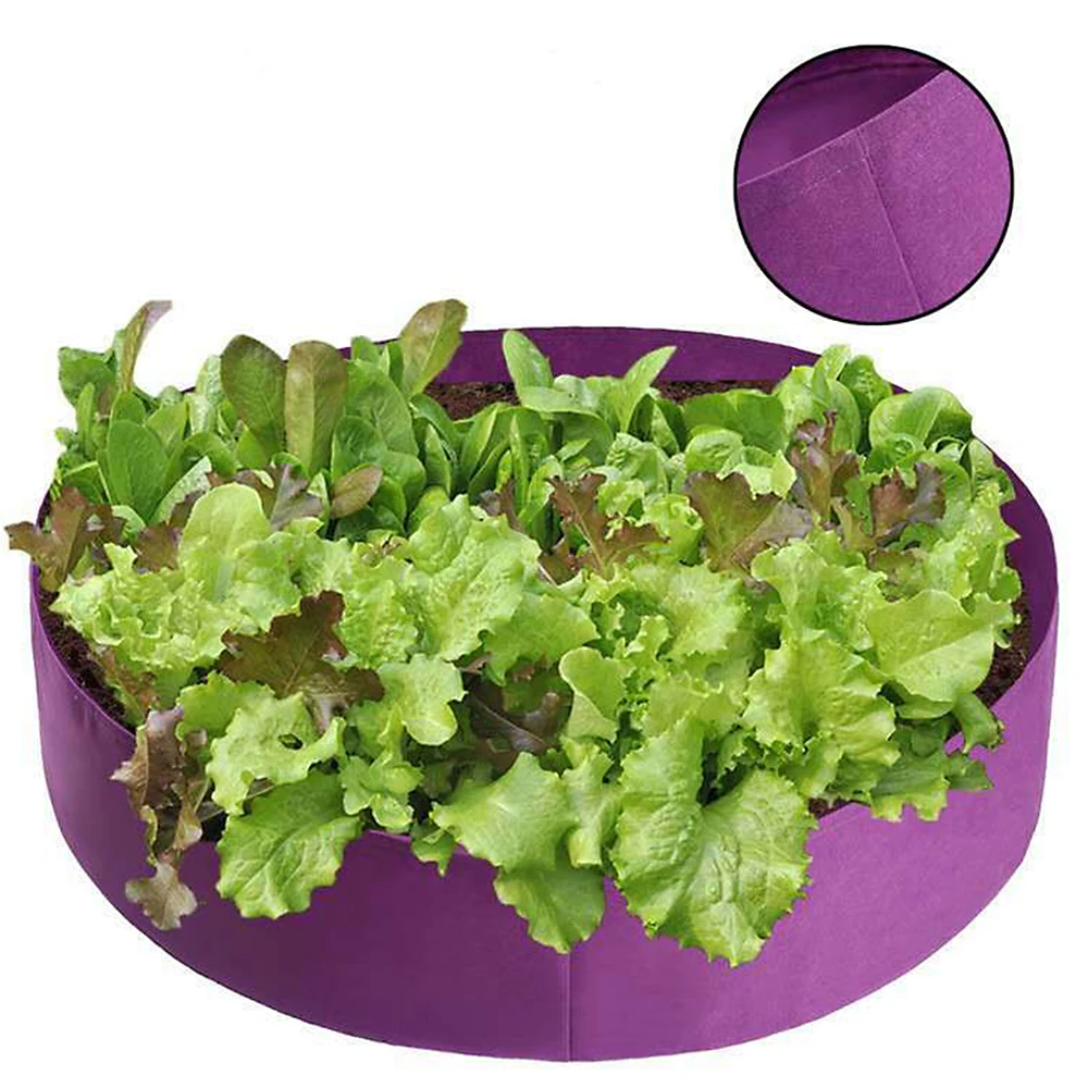 Vegetable box nursery farm production planting bag round elevated plant bed garden flower stand breathable felt fabric | Дом и сад