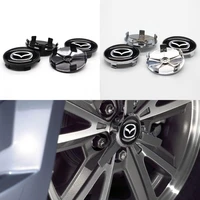 4pcs 68mm car logo wheel center hub cover badge cover wheel stickers for mazda logo car personality refit styling accessories