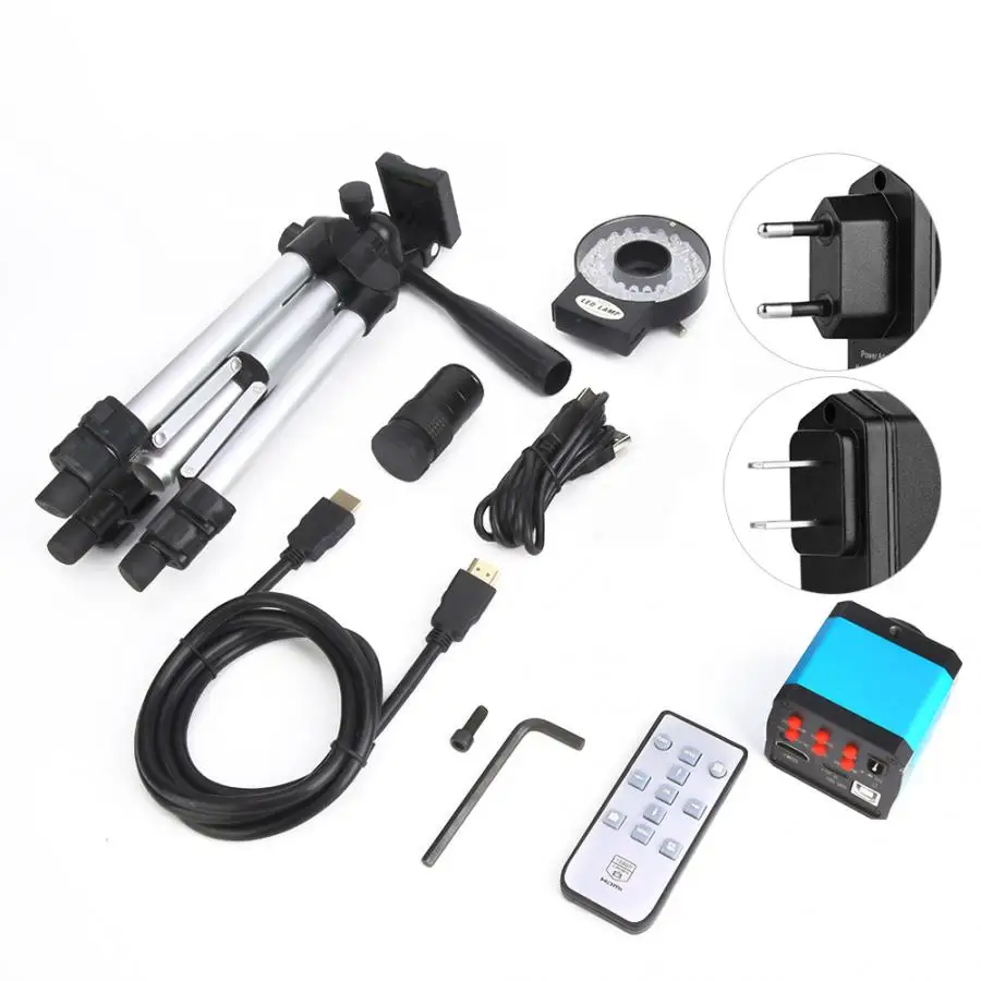 37MP промышленный микроскоп камера 40LED 120X объектив с кронштейном для штатива 100 240