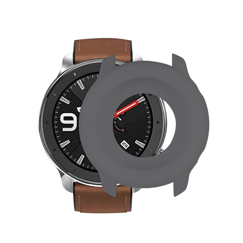 Мягкий чехол из ТПУ силиконовый защитный + прозрачная пленка для Huami AMAZFIT GTR 42 47 мм |