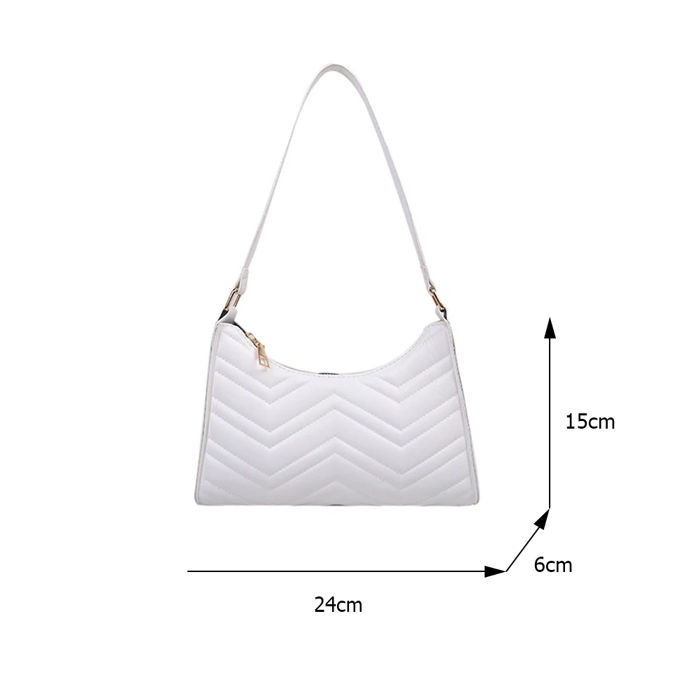 

Fashion Women Solid Color PU Leather Shoulder Hobos Underarm Bag Casual Ladies Small Top-handle Handbags Purse