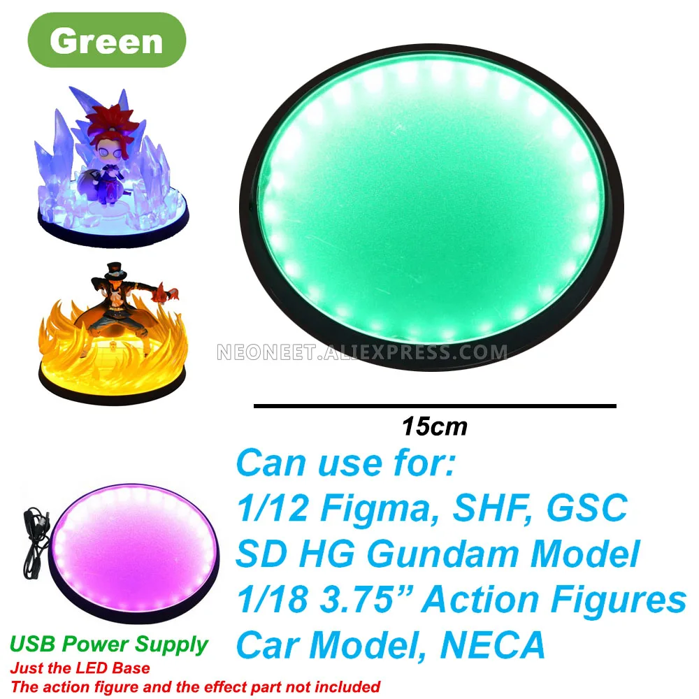 

For Tamashii Effect Flame Wind Ice Rock Impact Shock Wave Energy Aura Effect Action Figure LED Light Display Stand Holder Base