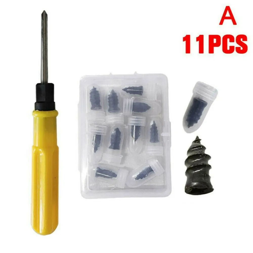 

E-Bike Repair Tool Kit Vacuum Tire Repair Tubeless Tire Rubber Nails With A Screwdriver For E-Bike Repair Accessories Tools