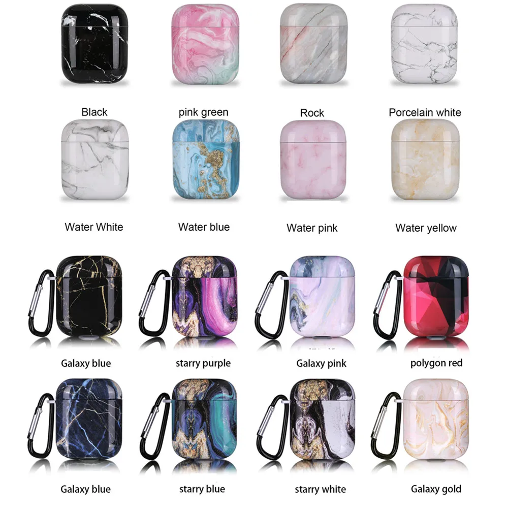 Новый чехол s с мраморным рисунком для Airpods 1 2 наушников милый Apple Air Pods |