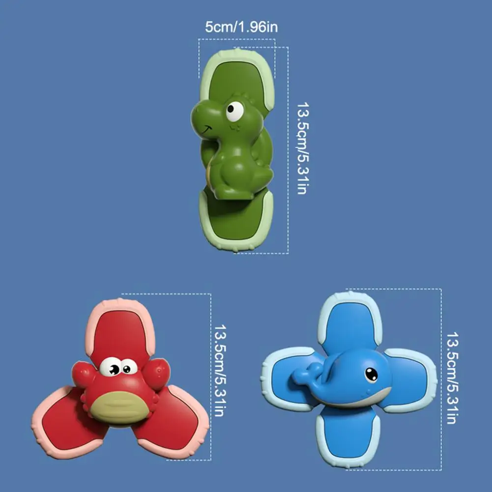 

Cartoon Fidget Spinner Kids Bath Toys ABS Colorful Insect Gyro Toy Educational Fingertip Rattle Swimming Toys For Children
