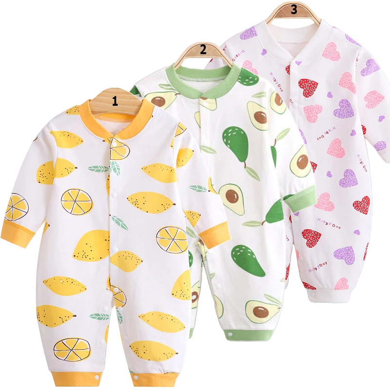 Осенняя одежда для новорожденных хлопковый комбинезон маленьких мальчиков и