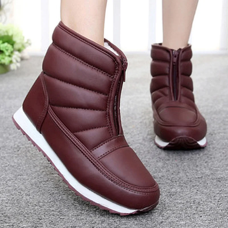 dark red Мужские ботинки; коллекция года; популярные зимние ботинки; водонепроницаемые мужские зимние ботинки; Мужская обувь; рабочие ботинки для взрослых; зимняя теплая плюшевая обувь размера плюс - Цвет: dark red
