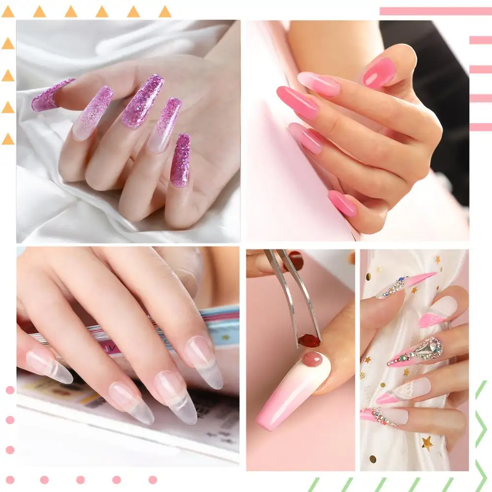 Маникюрный набор COSCELIA для наращивания ногтей Кристальный желеобразный Гель лак