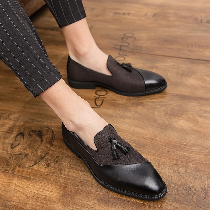

Luxury Brand shoes men Fashion Soft Moccasins Men Loafers High Quality Leather tassel Shoes Mens Flats Driving Shoes big size 48