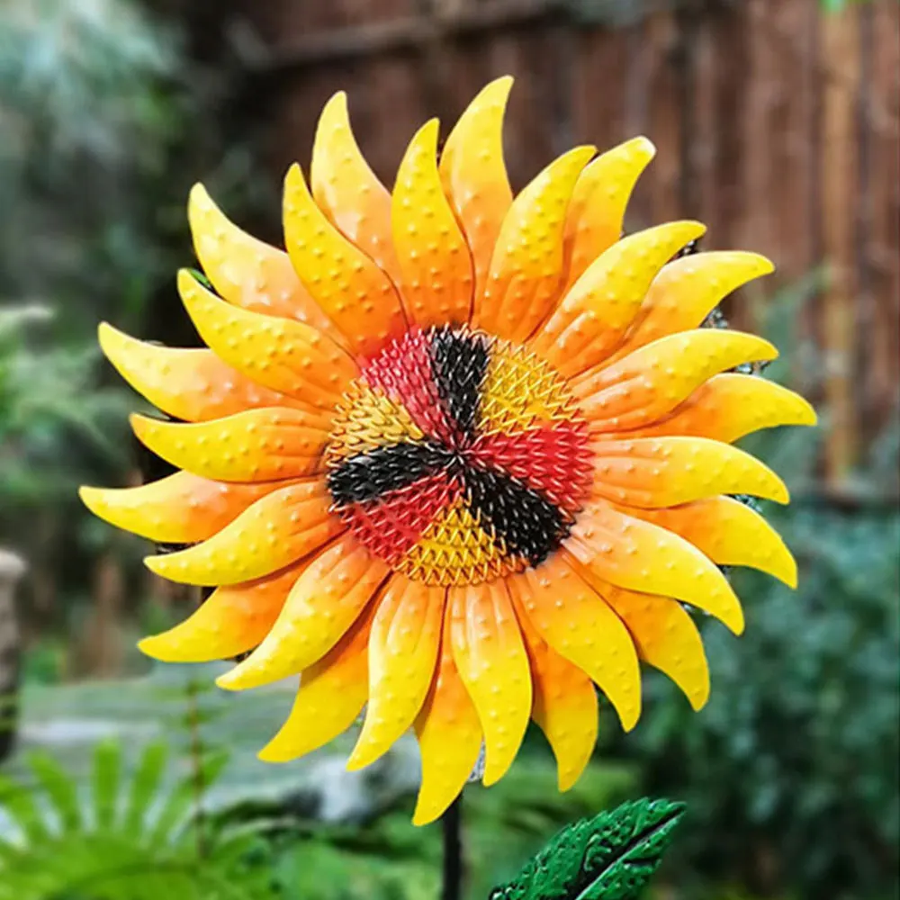 

1Pc Outdoor Garden Decoration Iron Flower Colorful Artificial Flower