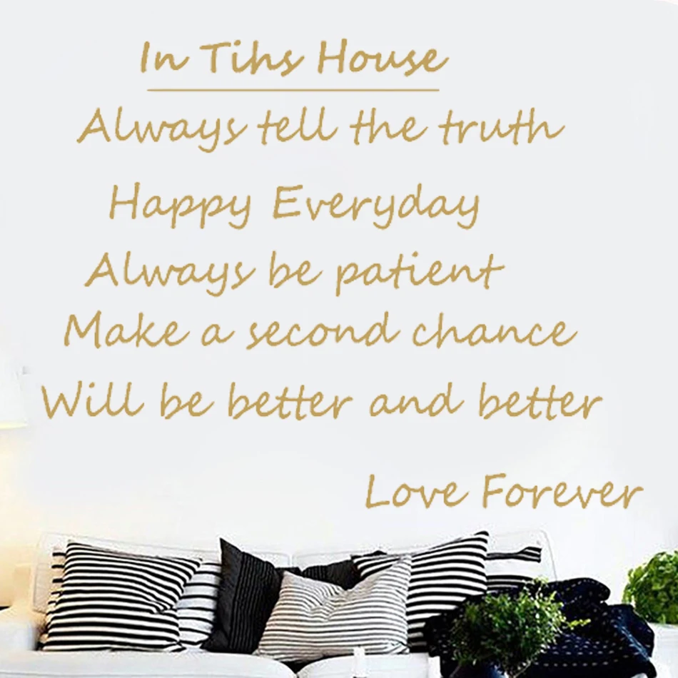 Съемные настенные наклейки в этом доме художественные на пол для спальни