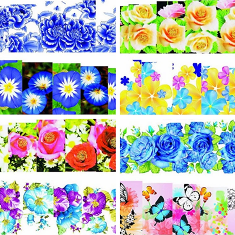 50 листов водные наклейки Временные татуировки DIY ногтей Советы Маникюр случайный