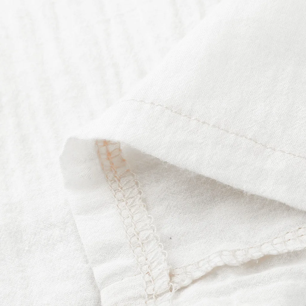 

Women Loose Blouse Cotton Linen Button Solid O-Neck Daily Casual Shirt Blouse Tops womens tops and blouses camisas mujer NEW