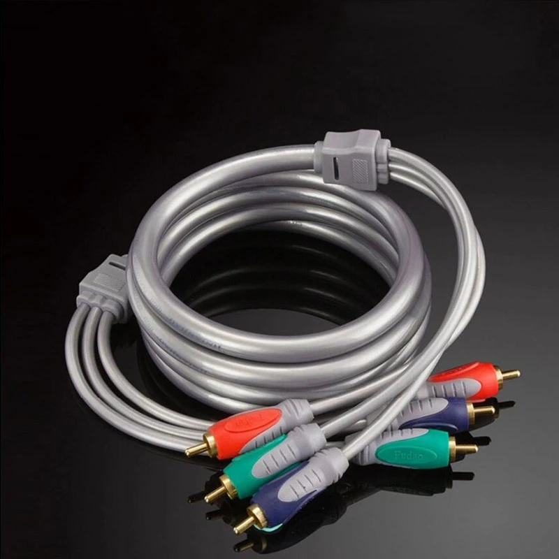 RGB компонентный кабель с цветовым отличием красный зеленый и синий шестиголовый