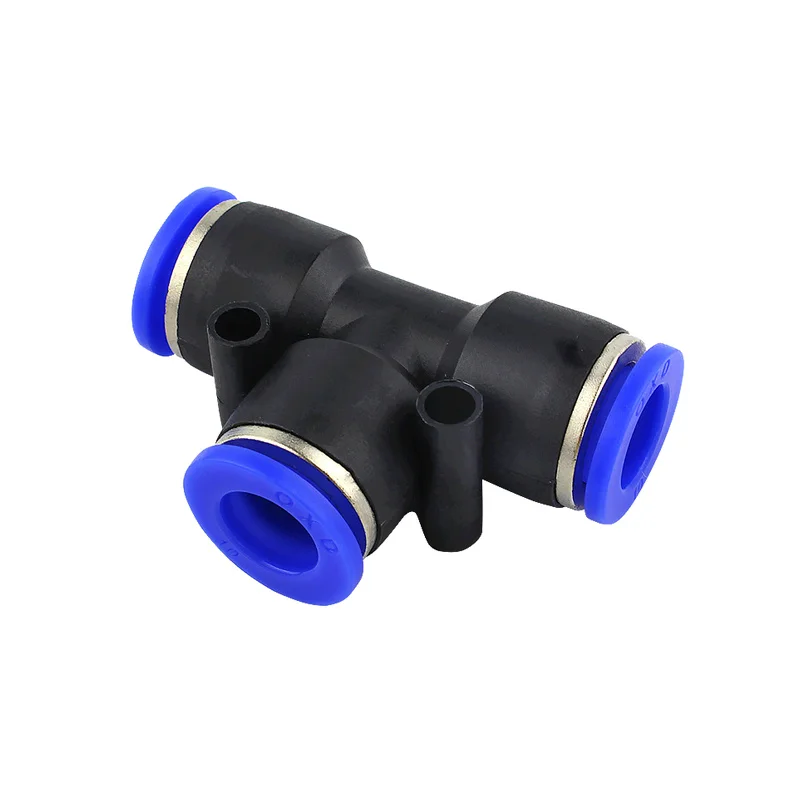 5 шт. ПЭ Серия T-shape d Tee 4 6 8 10 12 14 16 мм OD Hose 3-ходовой порт y-образный Пневматический