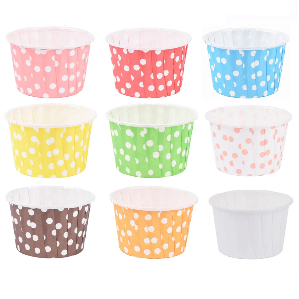 48pcs cupcake liner baking cup paper muffin cases Cake box Cup egg tarts tray cake mould decorating tools | Дом и сад