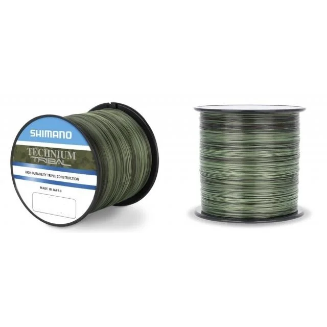 Леска SHIMANO Technium Trib 1100м комуф. зеленая 0.305мм PB 8.5кг | Спорт и развлечения