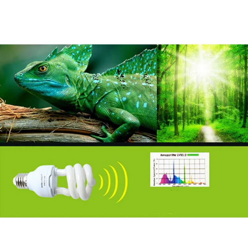 

Reptile UVB 5.0 10.0 Lamp Bulb For Turtle Lizard Snake Lguanas Heat Calcium Lamp Bulb Energy Saving Light Reptile E27