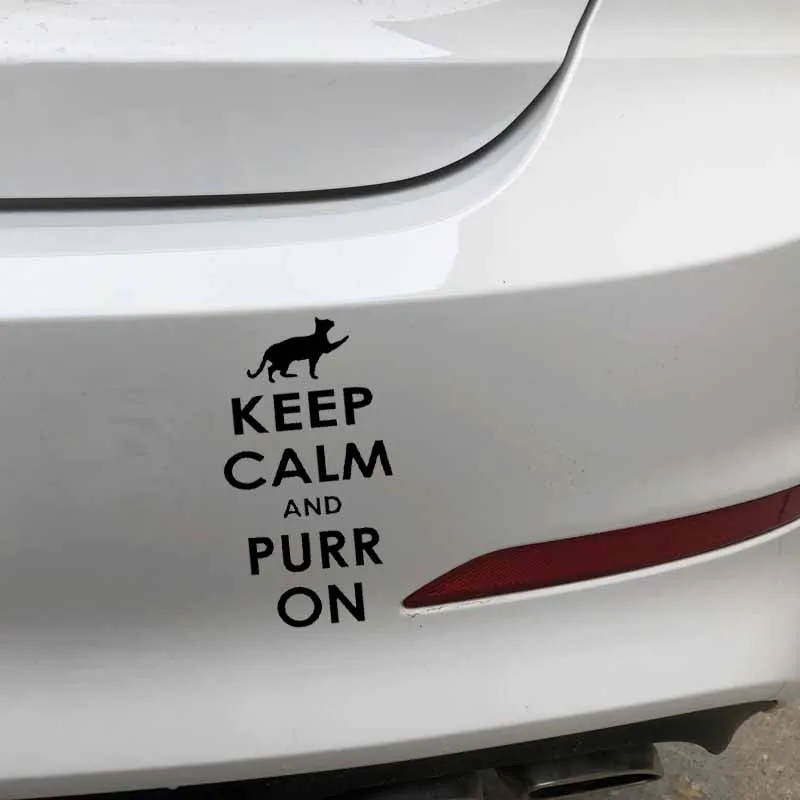 YJZT x см Виниловая наклейка на окно автомобиля с надписью Keep Calm And Purr On Cat's Lover's