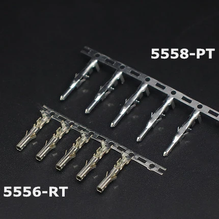 

100pcs/lot Copper Crimp Terminal 5556-RT 5558-PT For Connector 5557-R 5559-P,5556 5558 metal pin for 4.2mm 5557 5559 connector