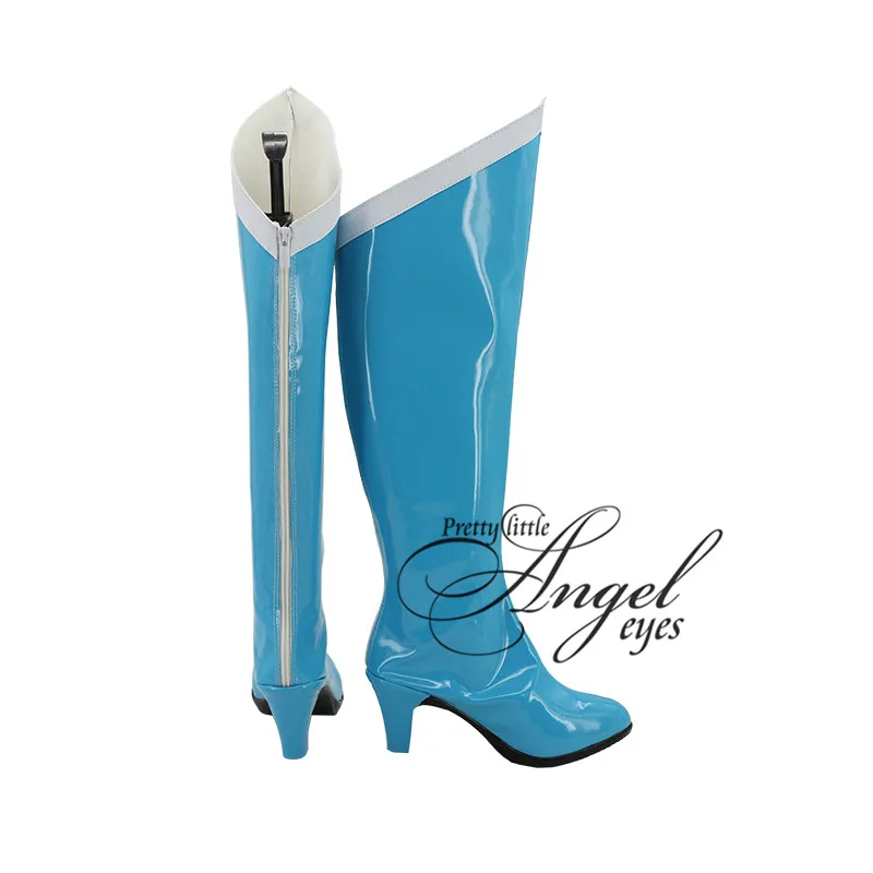 

Anime Sailor Moon Sailor Mercury Cosplay Party Shoes Blue Boots Custom Made