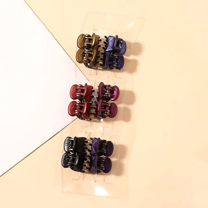 

12PCS/set High Quality Plastic Hair Clips Claws Mini Clamps Fashion Girls Crab Hair Claw Gifts Hair Accessories Without Box