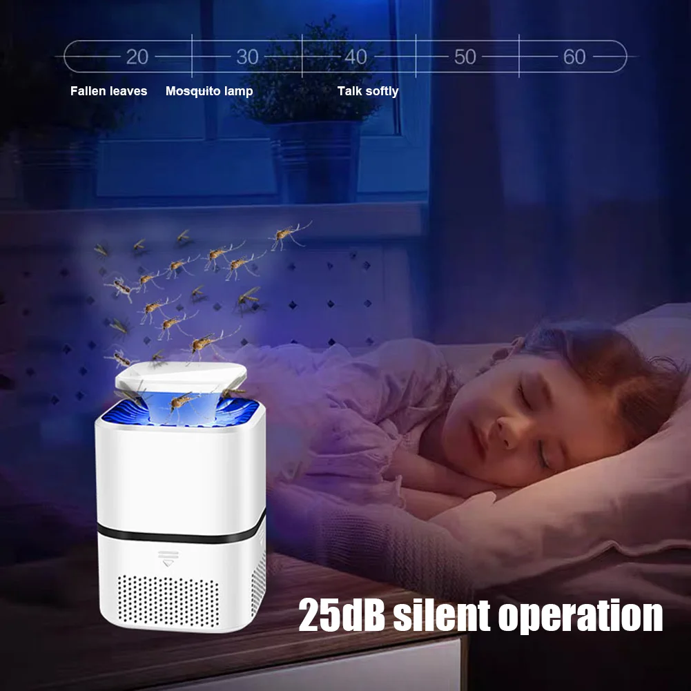 

Mosquito Lamp USB Electric Mosquito Trap Mosquito Repellent Light for Indoor Outdoor Use Children Bedroom Living Room PI