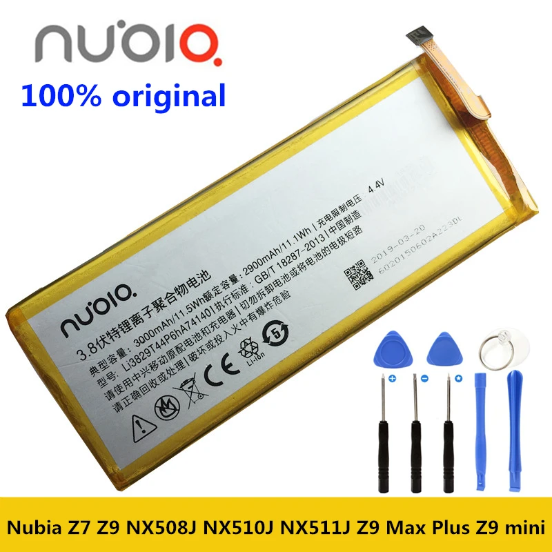 Аккумулятор Li3829T44P6HA74140 3000 мАч для ZTE Nubia Z9 Max NX508 NX508J NX510J NX511J NX512J NX518J|Аккумуляторы