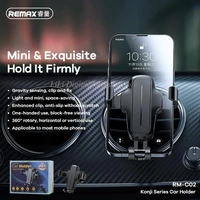 remax air force gravity sensor air vent car phone holder stand with metal hook clip 360 rotation auto air outlet smartphone