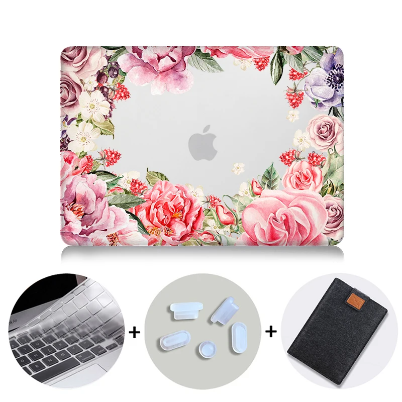 MB09 MTT чехол для ноутбука с цветочным узором и кристаллами для Macbook Air 11 13 Pro retina 13 15 дюймов с сенсорной панелью, Жесткий Чехол для ноутбука - Цвет: MB09