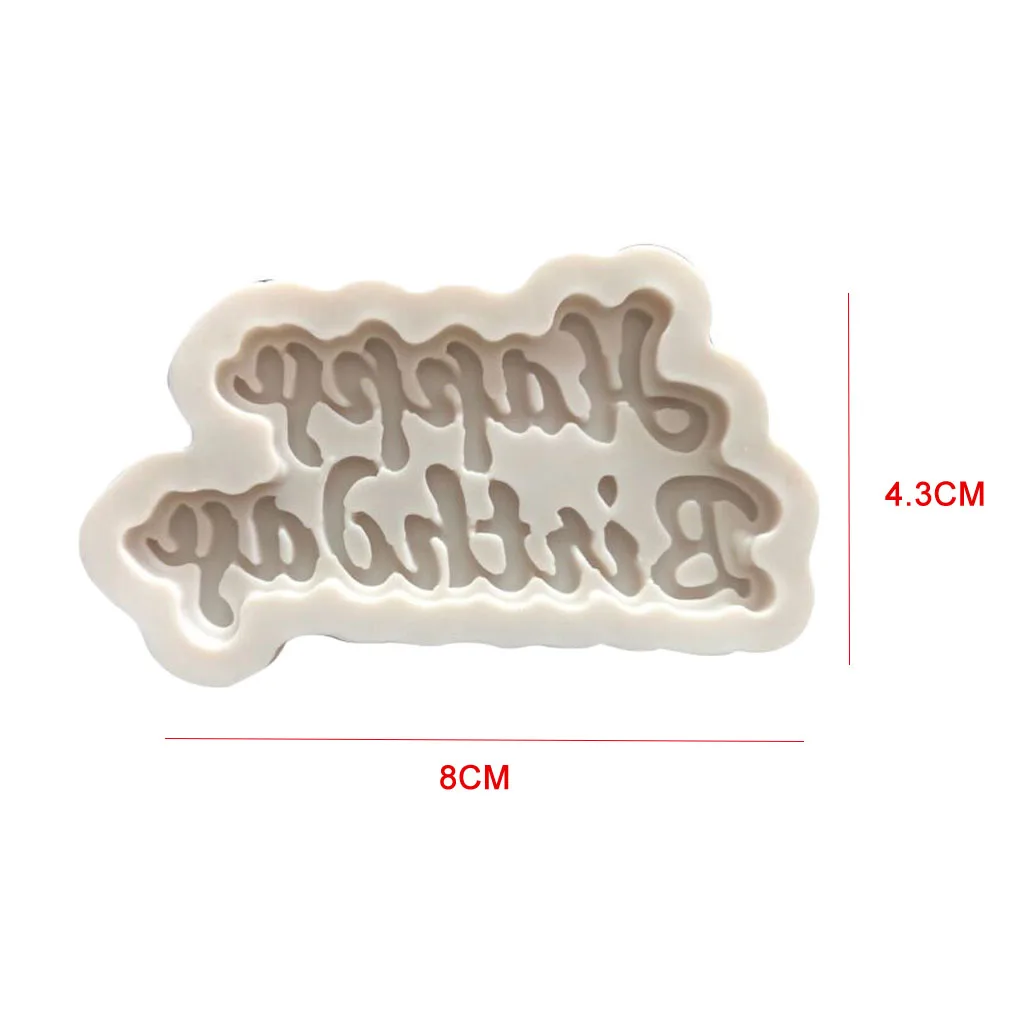 

1pc DIY Silicone 3D Happy Birthday Letters Mold Ice Jelly Candle Sugar Craft Tool Chocolate Mold Birthday Cake Decorating Tool