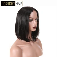 morichy straight bob wigs malaysian short real non remy human hair part lace glueless female wigs natural black color for women